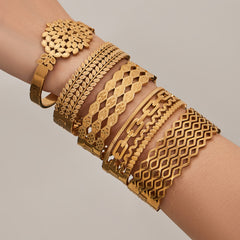 Wide Openwork Statement Bangle Designs
