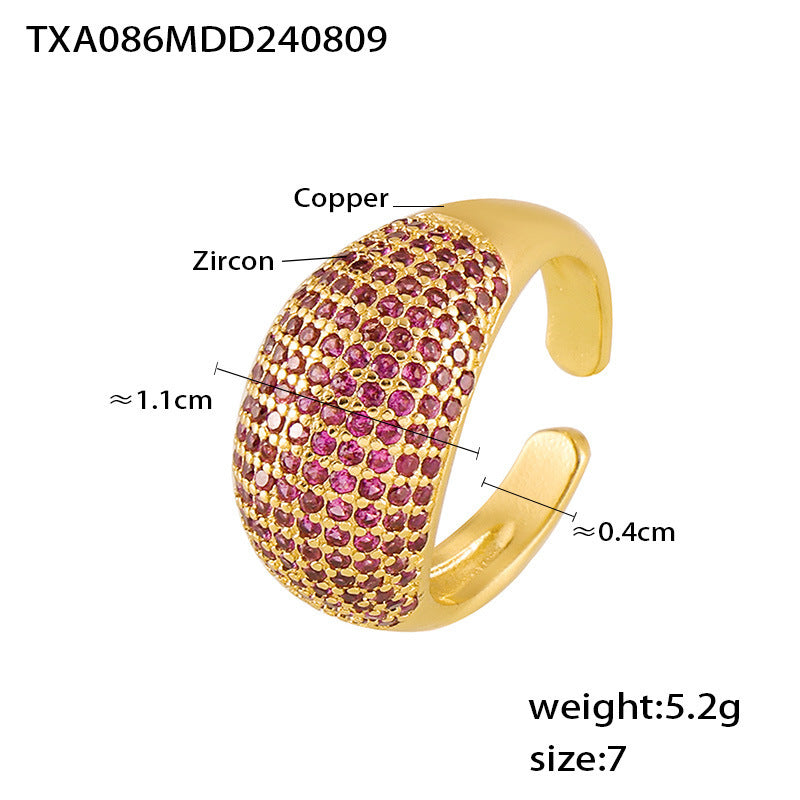 18K Gold-Plated Sparkling Heart Necklace or Ring