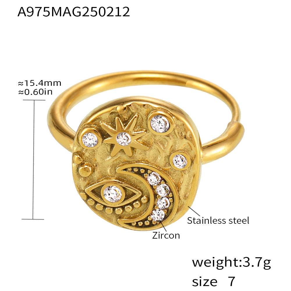 Cubic Zirconia Celestial Eye Statement Ring