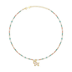 Camille Glass Horse Beaded Necklace