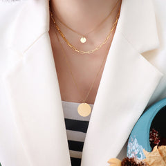 18K Gold-Plated & Silver-Tone Triple-Layer Necklace