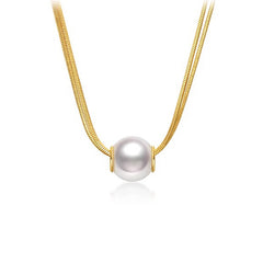 Camille Pearl Snake Pendant Necklace