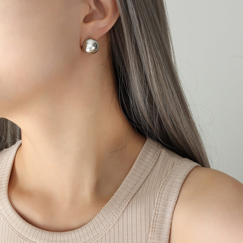 Polished Rounded Hoop Earrings