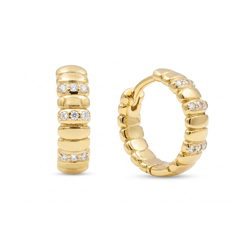 Nadine Snake Huggie Earrings