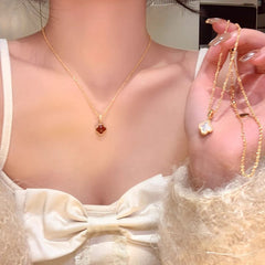 Nicolette Mother-of-Pearl Clover Pendant Necklace