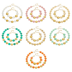 Color Resin Bead Necklace and Bracelet