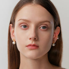 Daphne Vintage-Inspired Pearl Stud Earrings No. 308027
