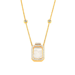 Square Stone-Accent Pendant Necklace