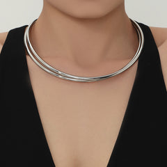 Open Stainless Steel Collar Necklaces