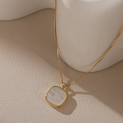 Nicolette Mother-of-Pearl Square Choker Necklace