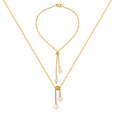 Pearl-Look Vertical Drop Necklace or Bracelet