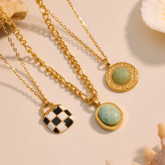 Turquoise and Enamel Pendant Necklace Designs