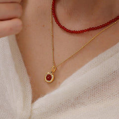 Camille Tiger-Eye Snake Layered Necklace