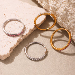 18K Gold-Plated Cubic Zirconia Open Band Ring