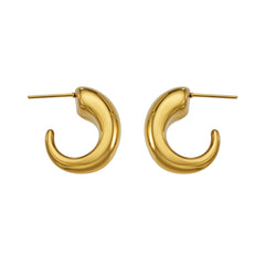 18K Gold-Plated Small U-Shaped Hoop Earrings