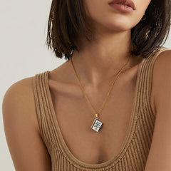 Family Message Book Pendant Necklace