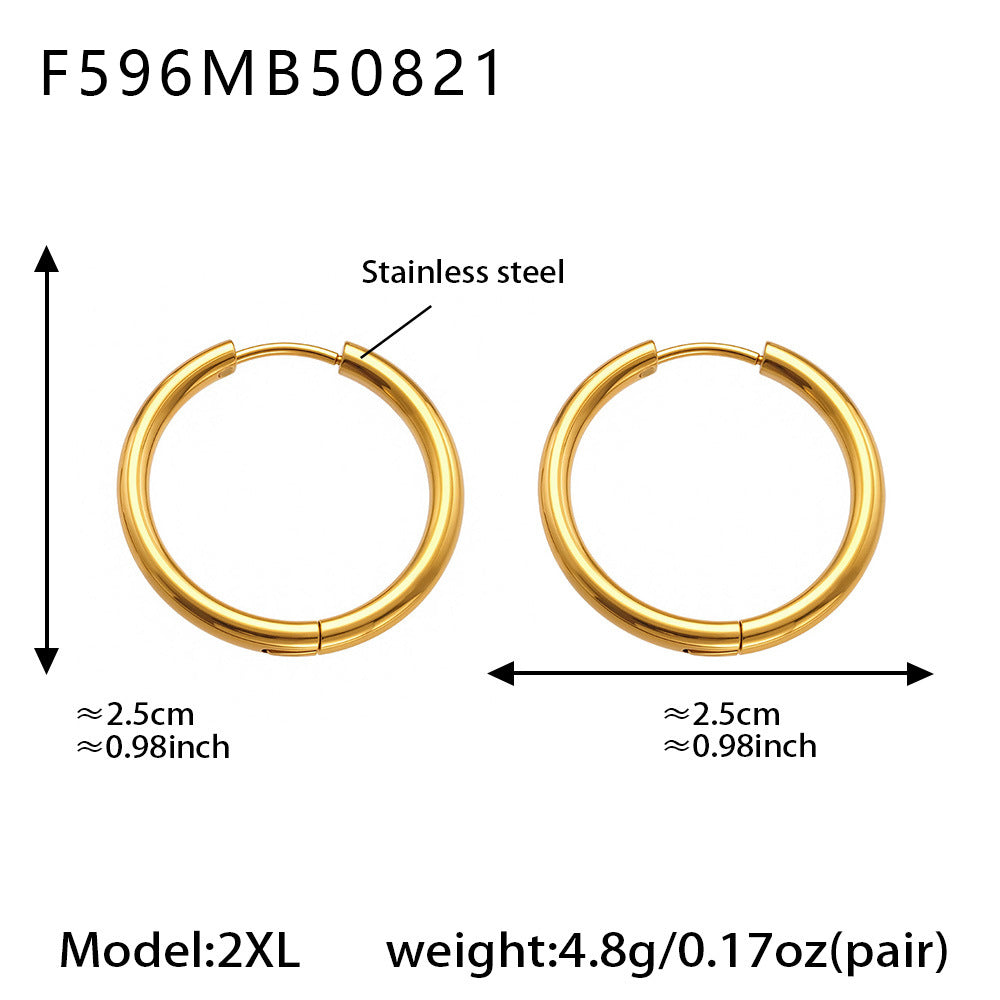 Polished Minimal Huggie Hoop Earrings