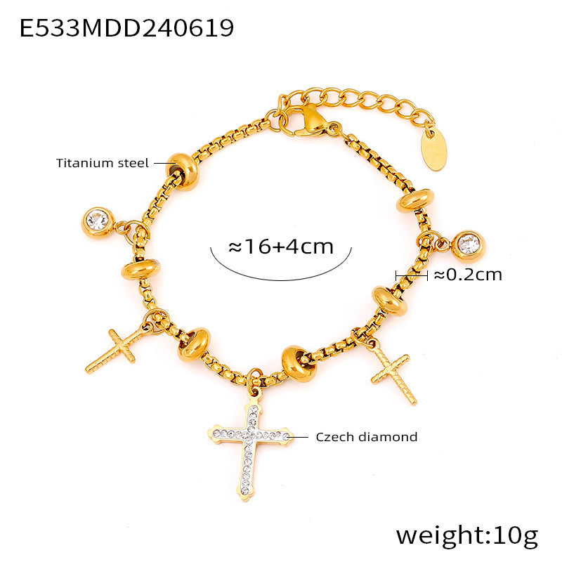 Mixed Charm Box Chain Bracelet