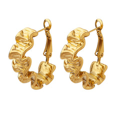 Textured Irregular Hoop Earrings