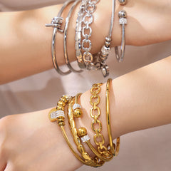 Gold-Tone Slim Cuff and Bangle Designs