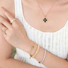 Daphne Dainty Clover Adjustable Ring