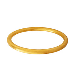 Gold-Tone Smooth Round Bangle Bracelet