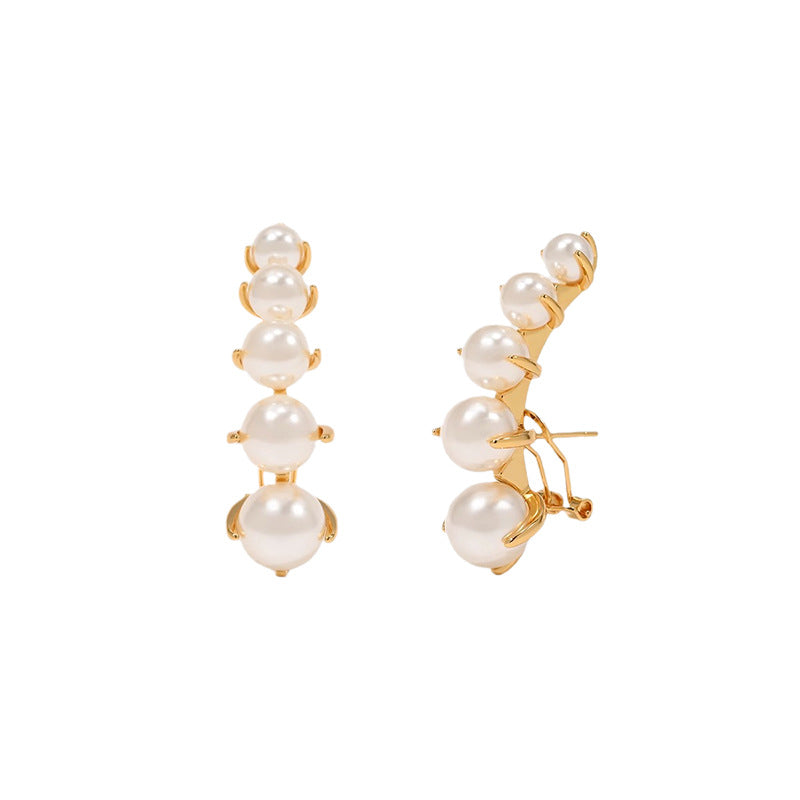 Nadine Vintage-Inspired Pearl Stud Earrings No. 641979