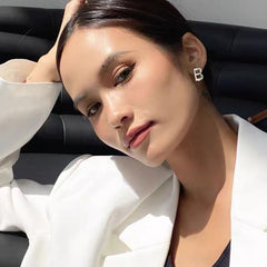 Camille Vintage-Inspired Initial Stud Earrings