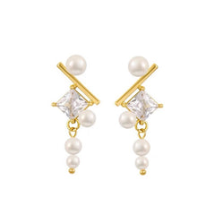 Marielle Vintage-Inspired Pearl Crystal Tassel Drop Earrings