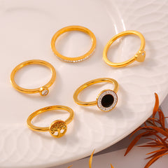 18K Gold-Plated Delicate Motif Ring