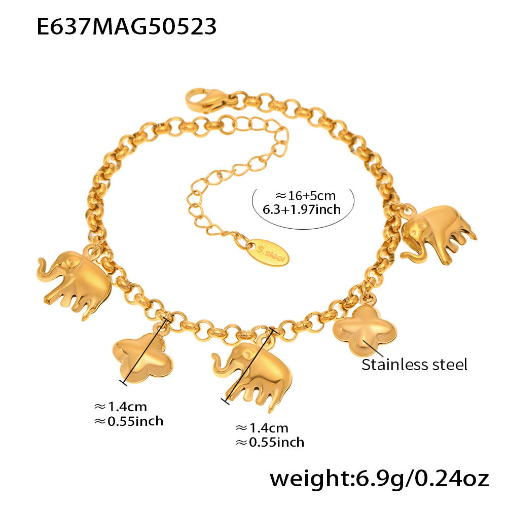 Elephant Charm Bracelet, Separate Chain or Pendant Pack