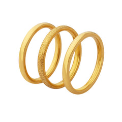 Minimal Textured Stacking Band Ring