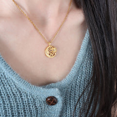 Celestial Openwork Pendant Necklace