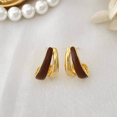 Nicolette Vintage-Inspired Enamel Stud Earrings