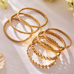 Open Heart and Textured Bangle Designs