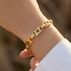 Open Flower Link Bracelet