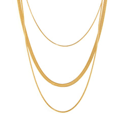Triple-Layer Stainless Steel Necklace