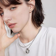 Daphne Vintage-Inspired Geometric Layered Necklace