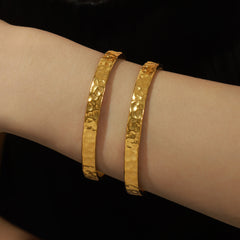 Hammered Open Cuff Bracelet