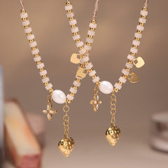 Freshwater Pearl Heart Charm Necklace