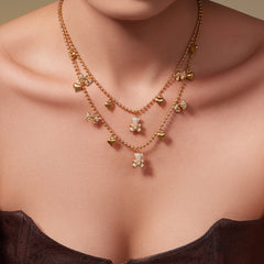 Bear & Heart Charm Necklace, Bracelet, Anklet & Earrings