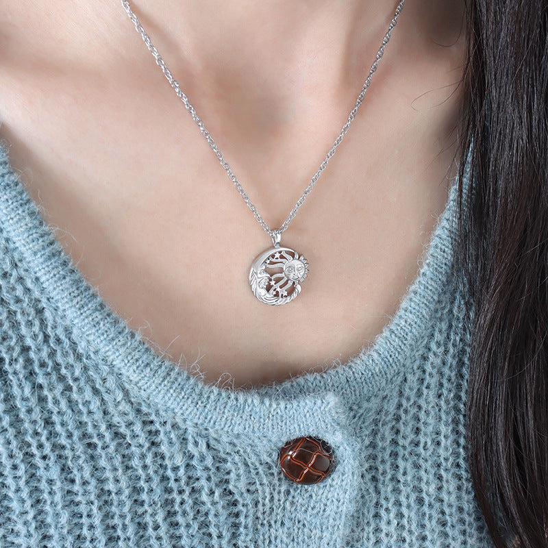 Celestial Openwork Pendant Necklace