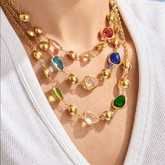 Colored Glass Necklace or Bracelet