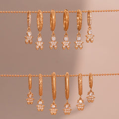 Sparkling Character Charm Earrings