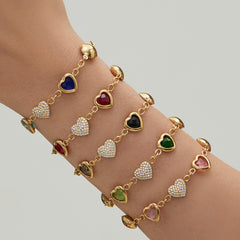 Color Resin Necklace and Glass Accent Bracelet