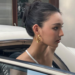 Daphne Vintage-Inspired Butterfly Hoop Earrings
