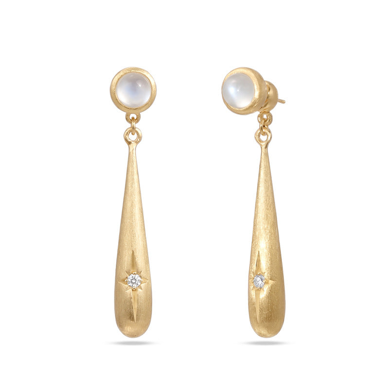 Convertible Starburst Teardrop Stud Earrings