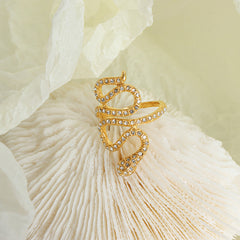 Openwork Serpentine Stainless Steel Ring