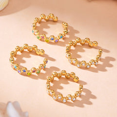 18K Gold-Plated Cubic Zirconia Open Ring