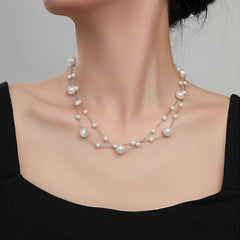 Nicolette Pearl Stardust Layered Necklace